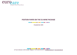 Eurocare Position Paper EU Wine Package - FINAL